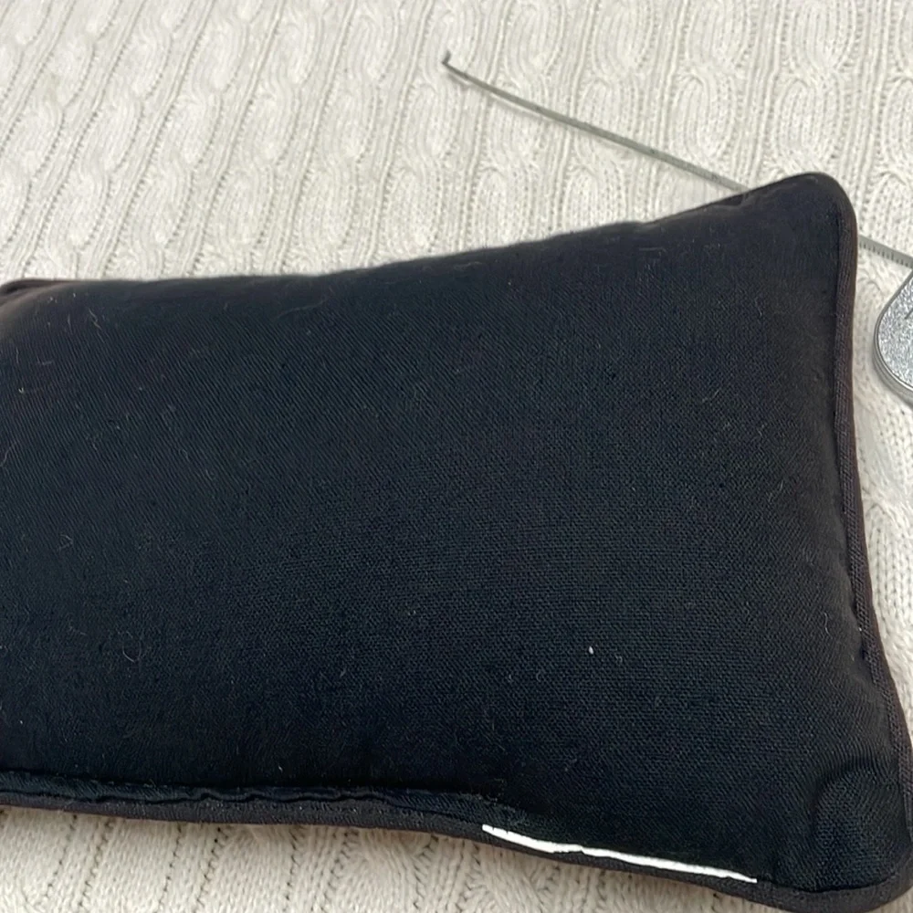 Decorative pillow. Fisherman flies fishing line tapestry black back fabric